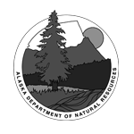 Alaska DNR logo.